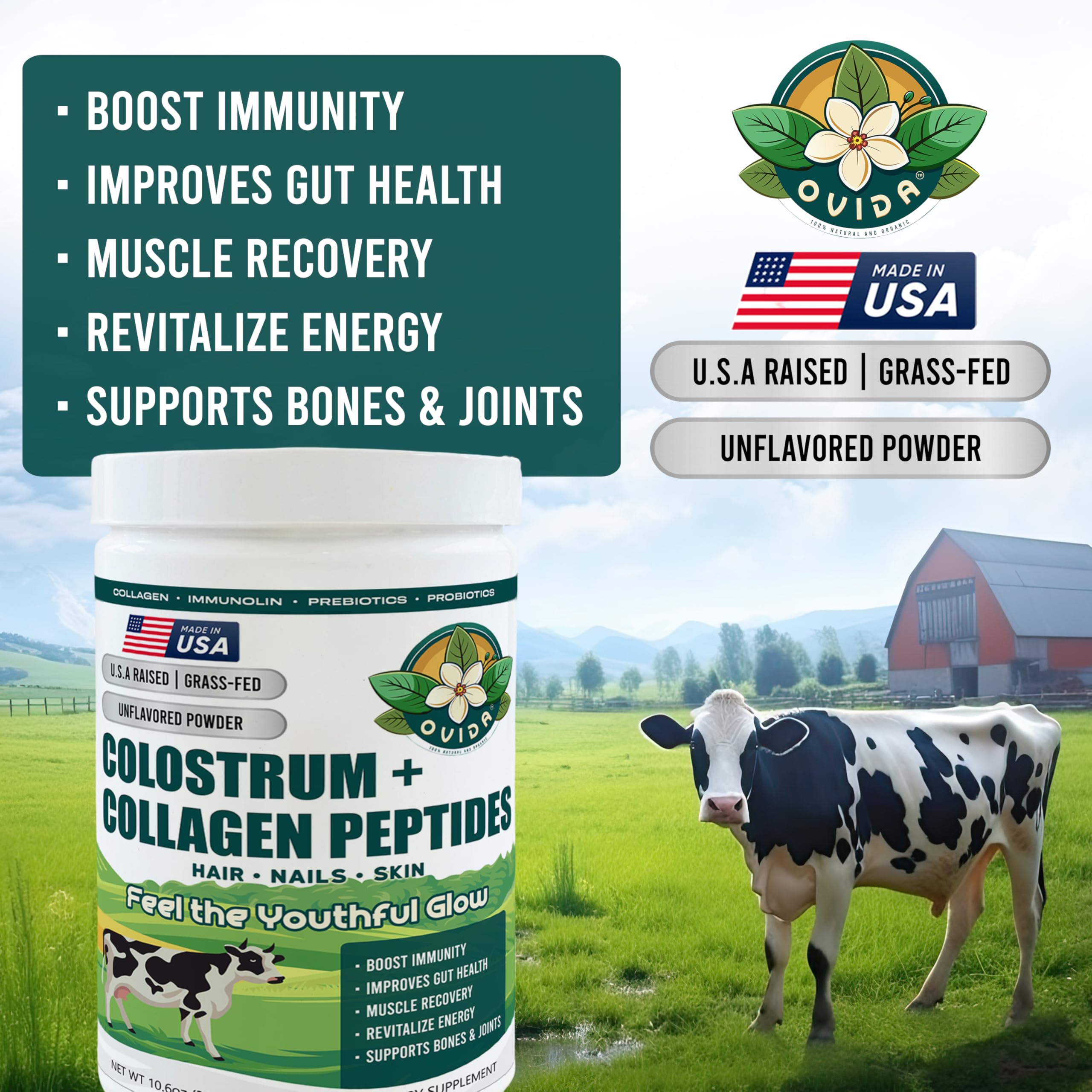 OVIDA unflavored blend supports keto-friendly, gluten-free routines.