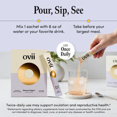 Ovii Metabolic Support label highlights white mulberry extract and chromium.