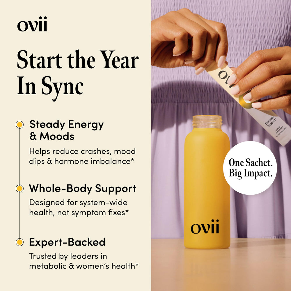 Ovii Metabolic Support label close-up highlighting white mulberry extract and 40:1 balance.