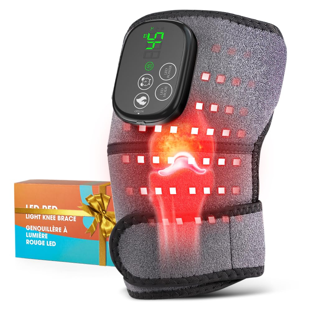 OVIMAZ knee massager with red and infrared light for targeted relief during activity.