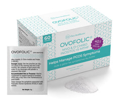 Ovofolic balance bottle pour showing convenient daily dosing for routine use.