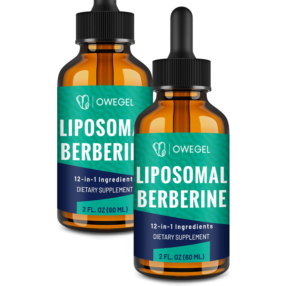 owegel Liposomal Berberine HCL bottle highlights enhanced absorption for daily wellness.