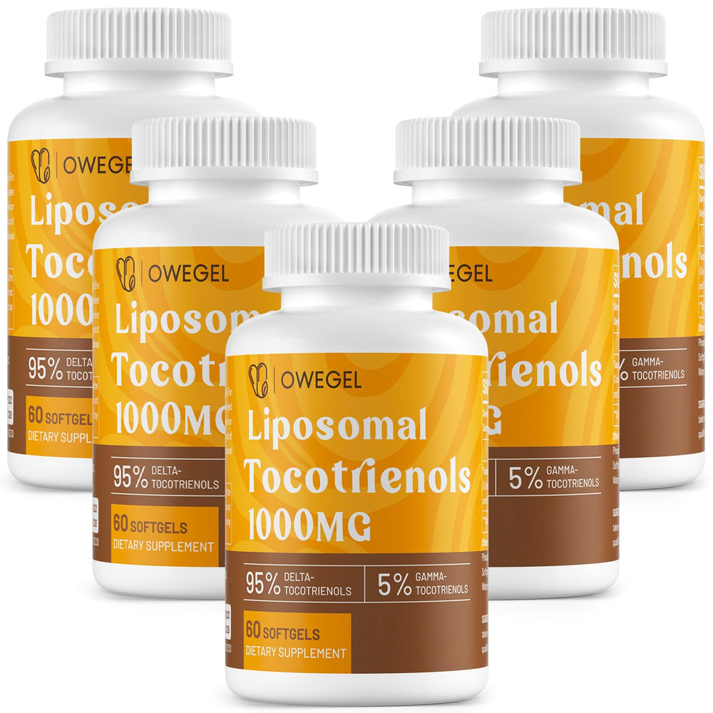 owegel liposomal tocotrienols 1000mg bottle shows premium vitamin E delivery for daily support