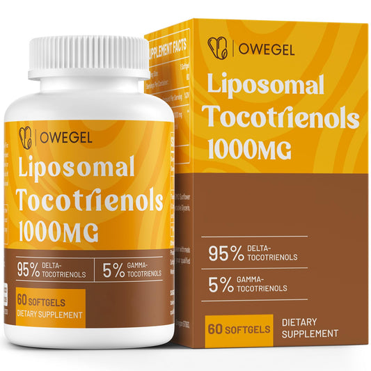 owegel liposomal tocotrienols bottle shows high-potency antioxidant support