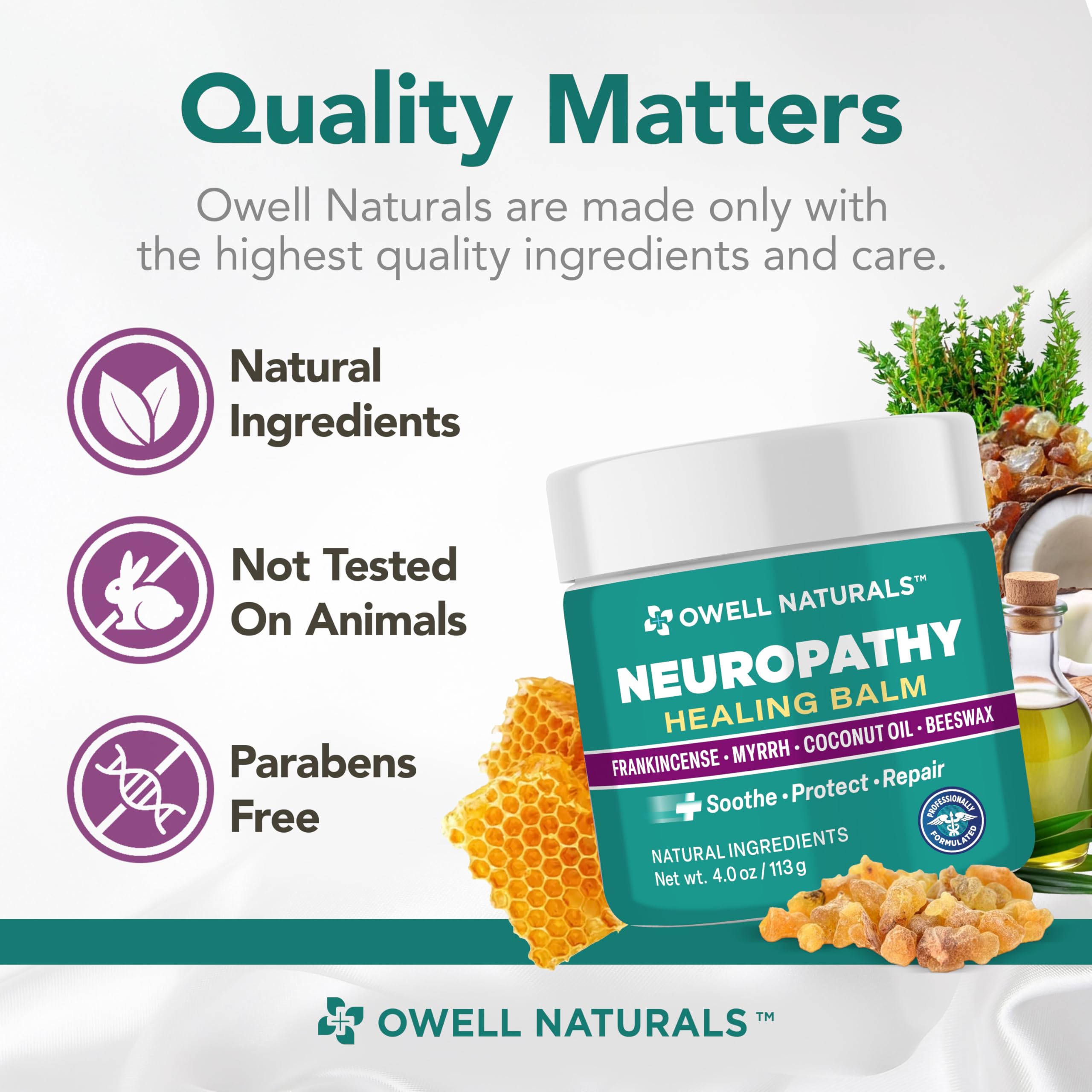 Owell Naturals balm applied to the foot after a long day