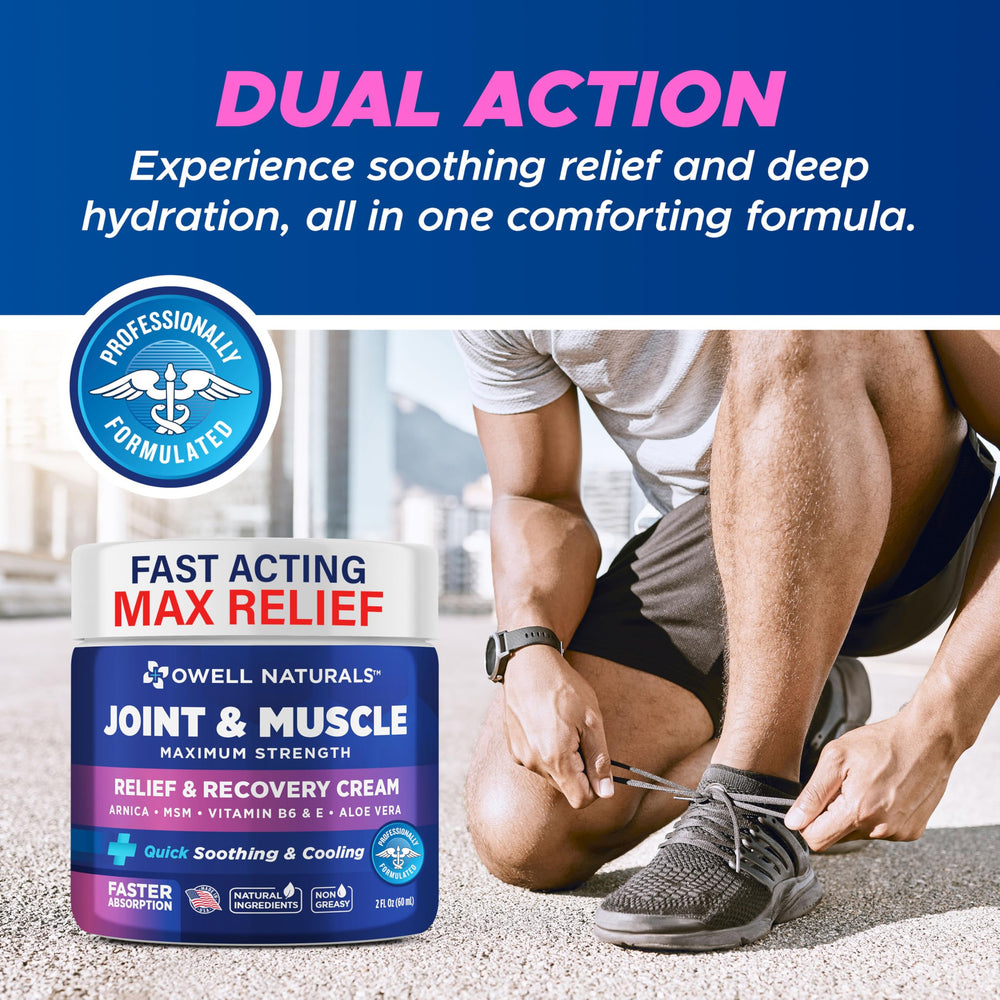 Owell Naturals knee and elbow application for targeted relief.