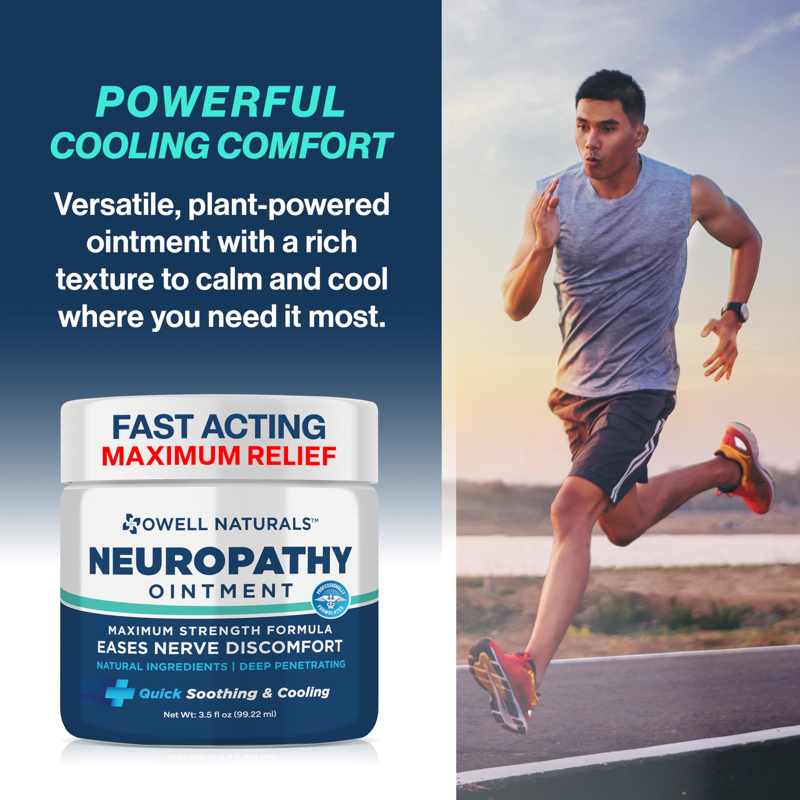 OWELL NATURALS Neuropathy Nerve Relief Ointment long-lasting comfort and hydration