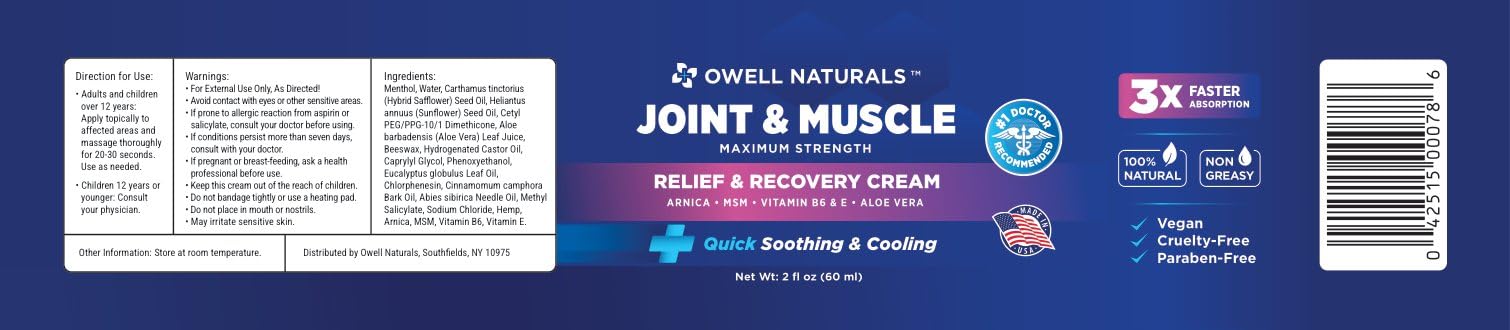 Owell Naturals made-in-USA logo indicating quality production.
