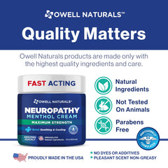 Made in USA label on Owell Naturals packaging