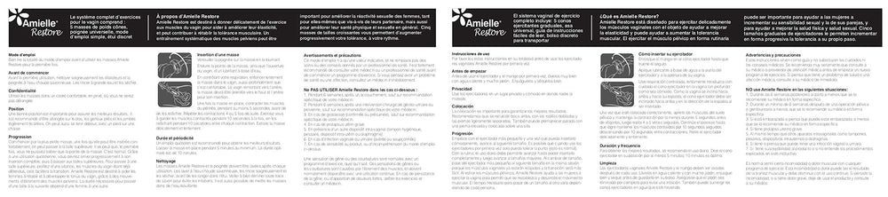 Care instructions for Amielle Restore Vaginal Trainer