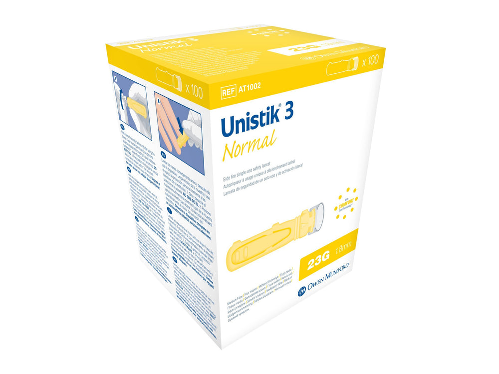 Owen Mumford Unistik 3 cap twist for safe sampling