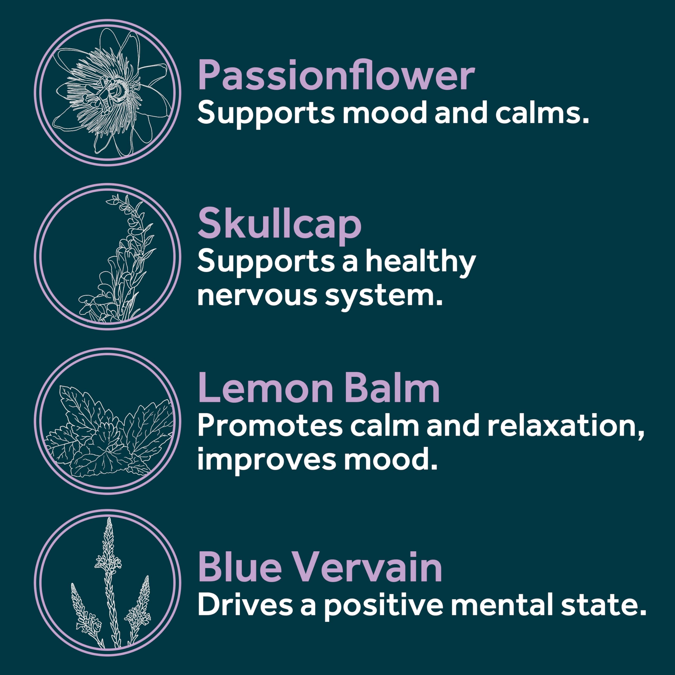 OWL Balance Zen Blend label close-up highlighting natural ingredients for calm focus