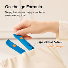 Ownist on-the-go routine with water bottle and stick pack.