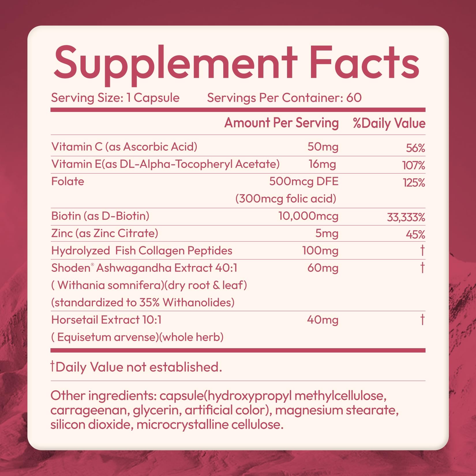 Organic silica and zinc support hair and skin care