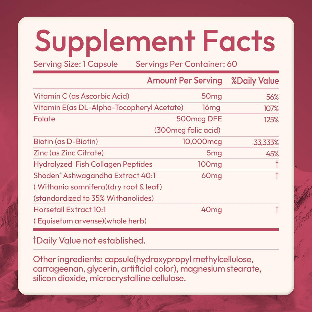 Organic silica and zinc support hair and skin care