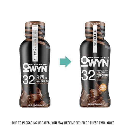 OWYN Pro Elite Chocolate poured over ice highlights refreshing, zero-sugar fueling on the go.