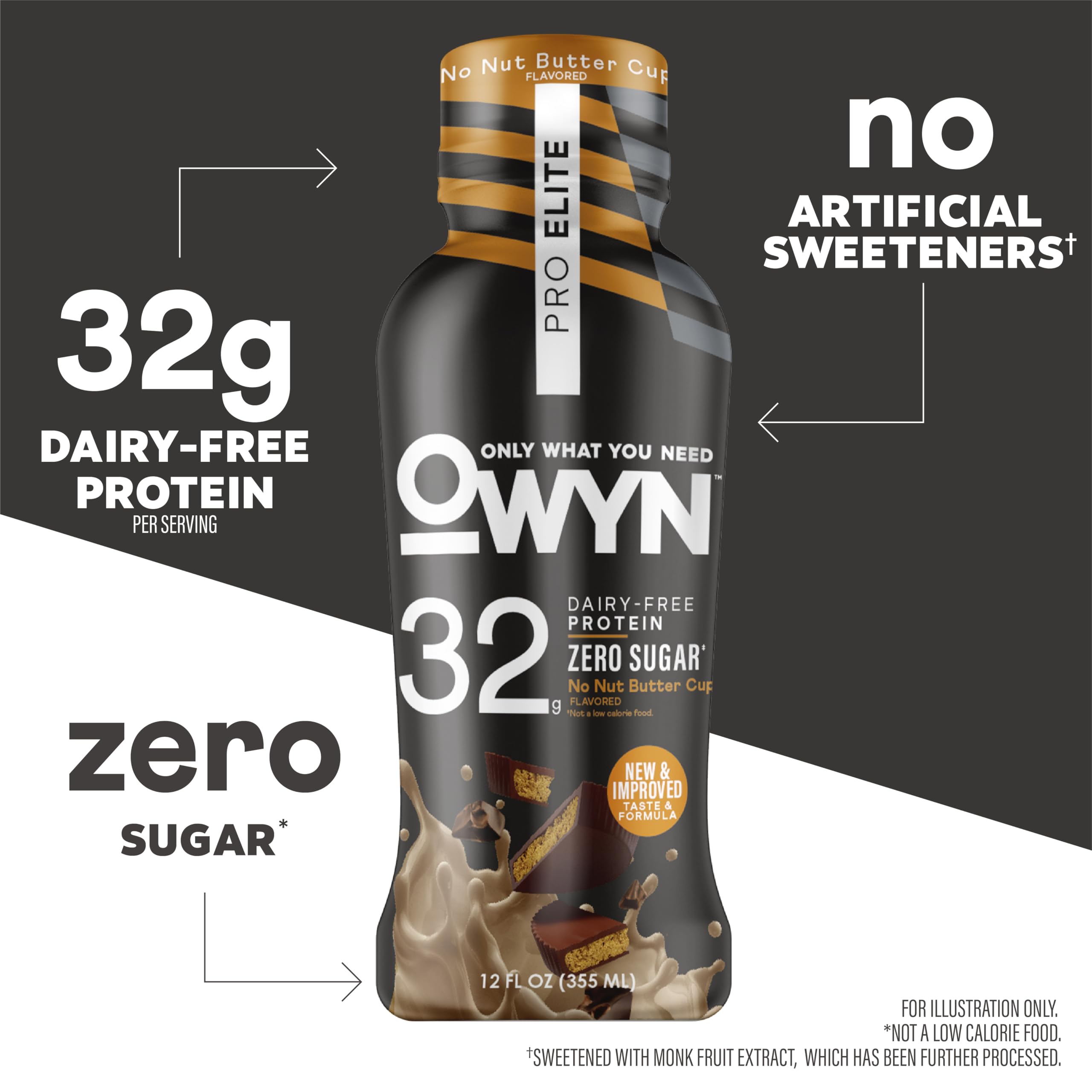OWYN Pro Elite No Nut Buttercup glass highlights creamy texture ideal for post-workout refuel.