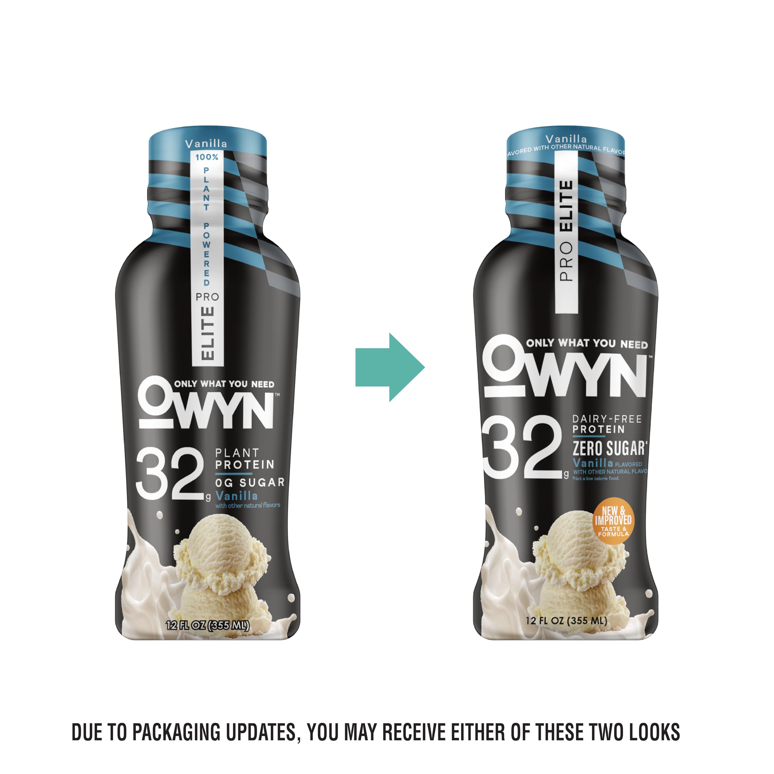 OWYN Pro Elite zero sugar label on bottle for sugar-free fueling