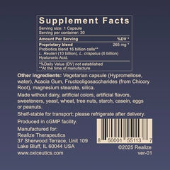 Close-up of Oxiceutics MyCrispatus capsules for easy daily use.