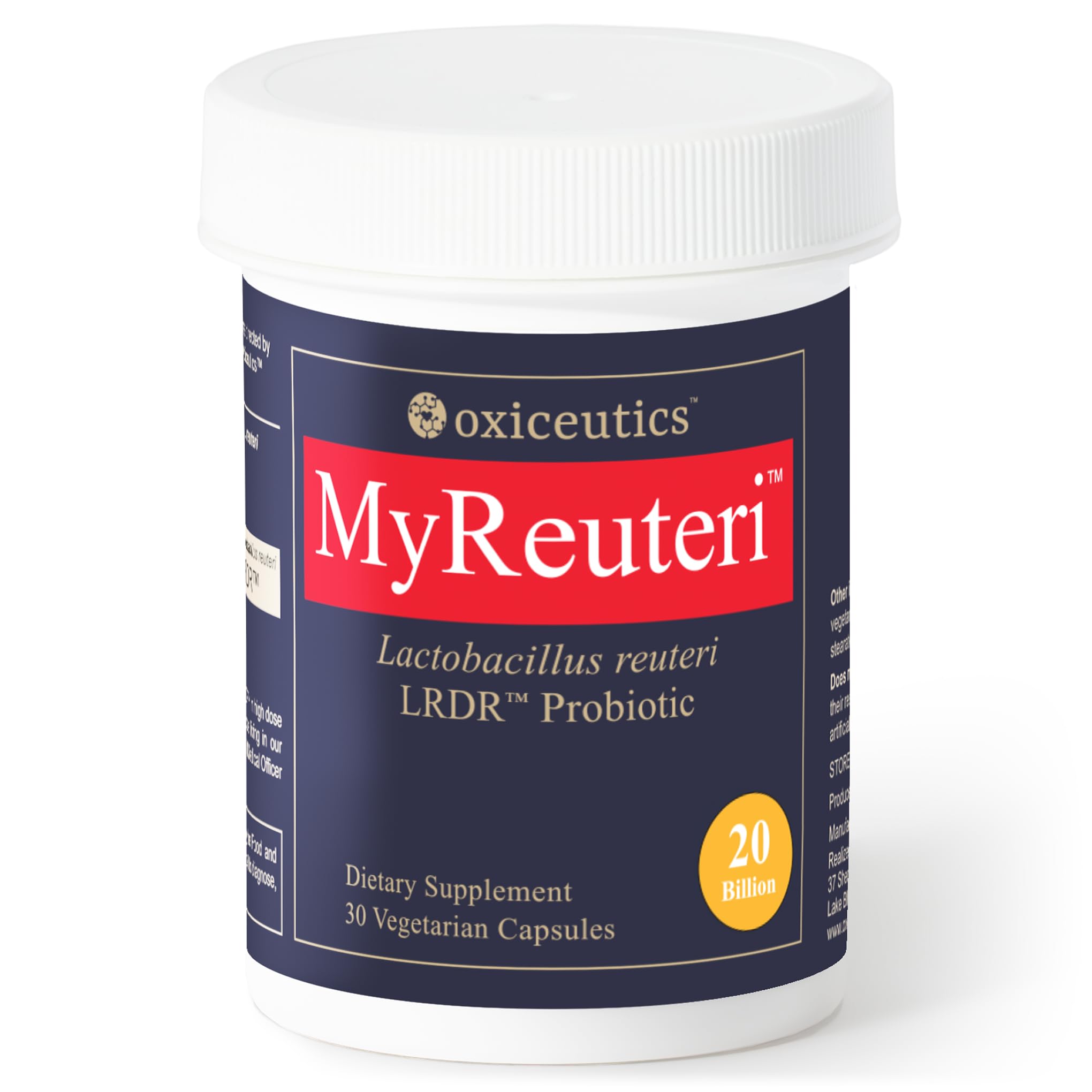 oxiceutics MyReuteri 20B capsules for daily gut balance.