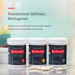 oxiceutics MyReuteri bottle on kitchen counter for convenient daily use