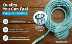 OXISURETECH latex-free hypoallergenic tubing gentle on sensitive skin.