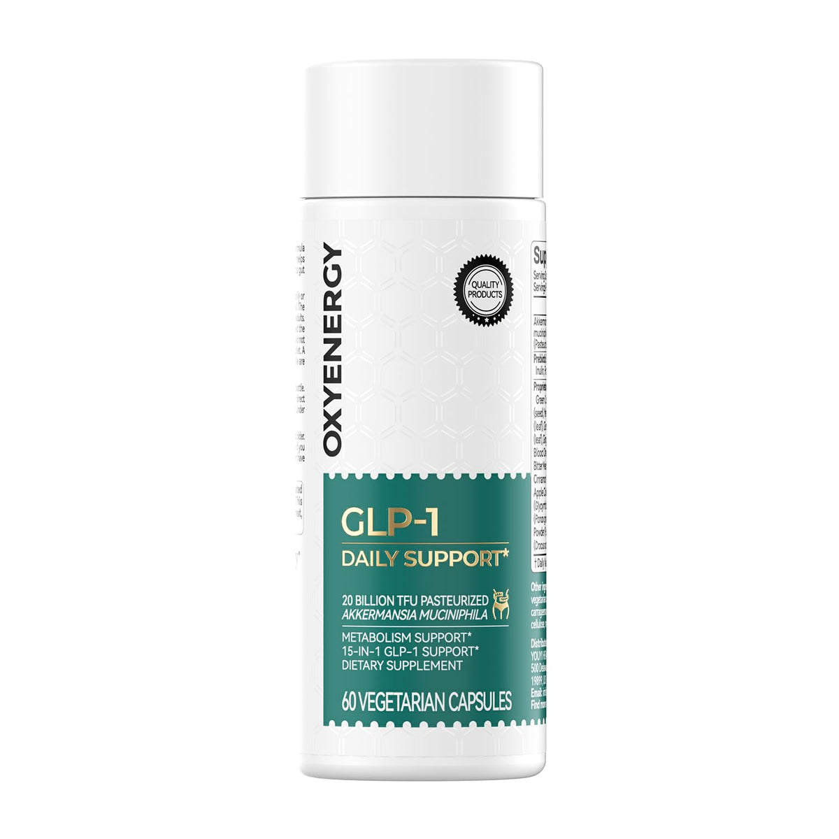 OxyEnergy GLP-1 supplement bottle for everyday appetite support