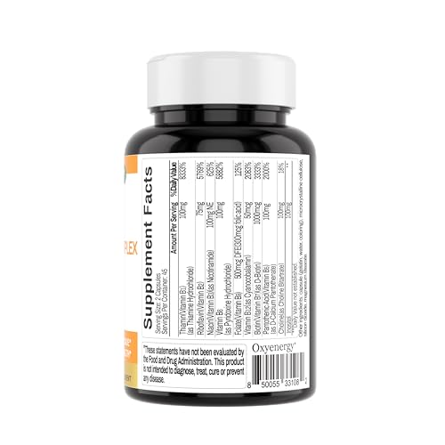 OxyEnergy B Complex serving size illustration for daily intake.