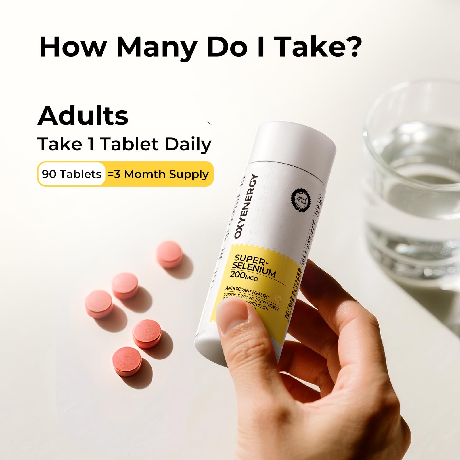 Glass with capsules and water shows easy integration into daily routine