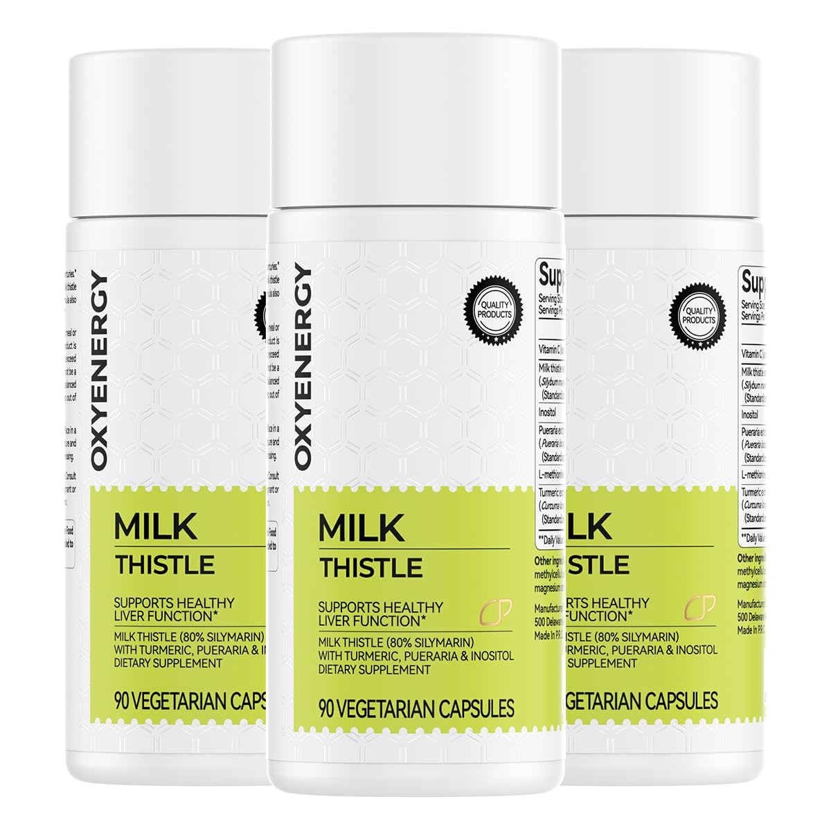 OxyEnergy Silymarin Milk Thistle bottle ready for daily liver support and antioxidant intake