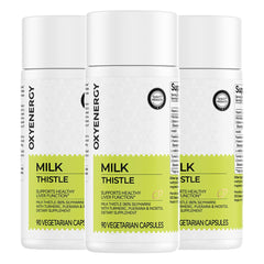 OxyEnergy Silymarin Milk Thistle bottle ready for daily liver support and antioxidant intake