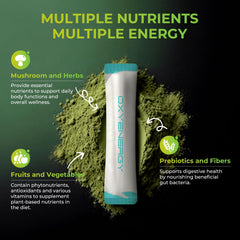 Close-up of spirulina and chlorella in the OxyEnergy blend.