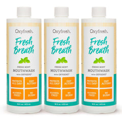 Oxyfresh fresh mint mouthwash bottle—alcohol-free and gentle for daily fresh breath.