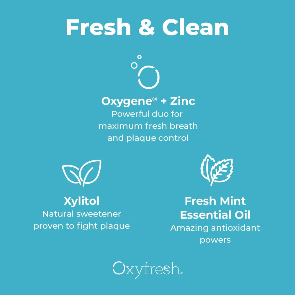 Oxyfresh Pro Formula bottle on white background, emphasizing clean formula.