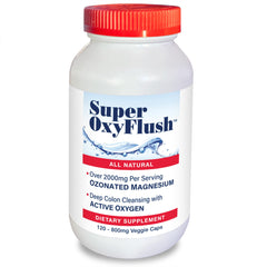 Super OxyFlush capsules in bottle promote gentle detox support.