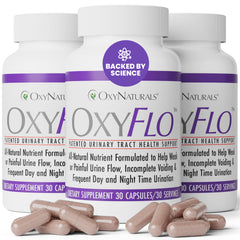 OxyNaturals OxyFlo bottle front for convenient daily bladder support.