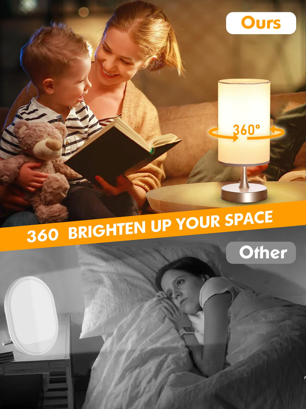 OYADISIIOP 360-degree illumination provides even light coverage.