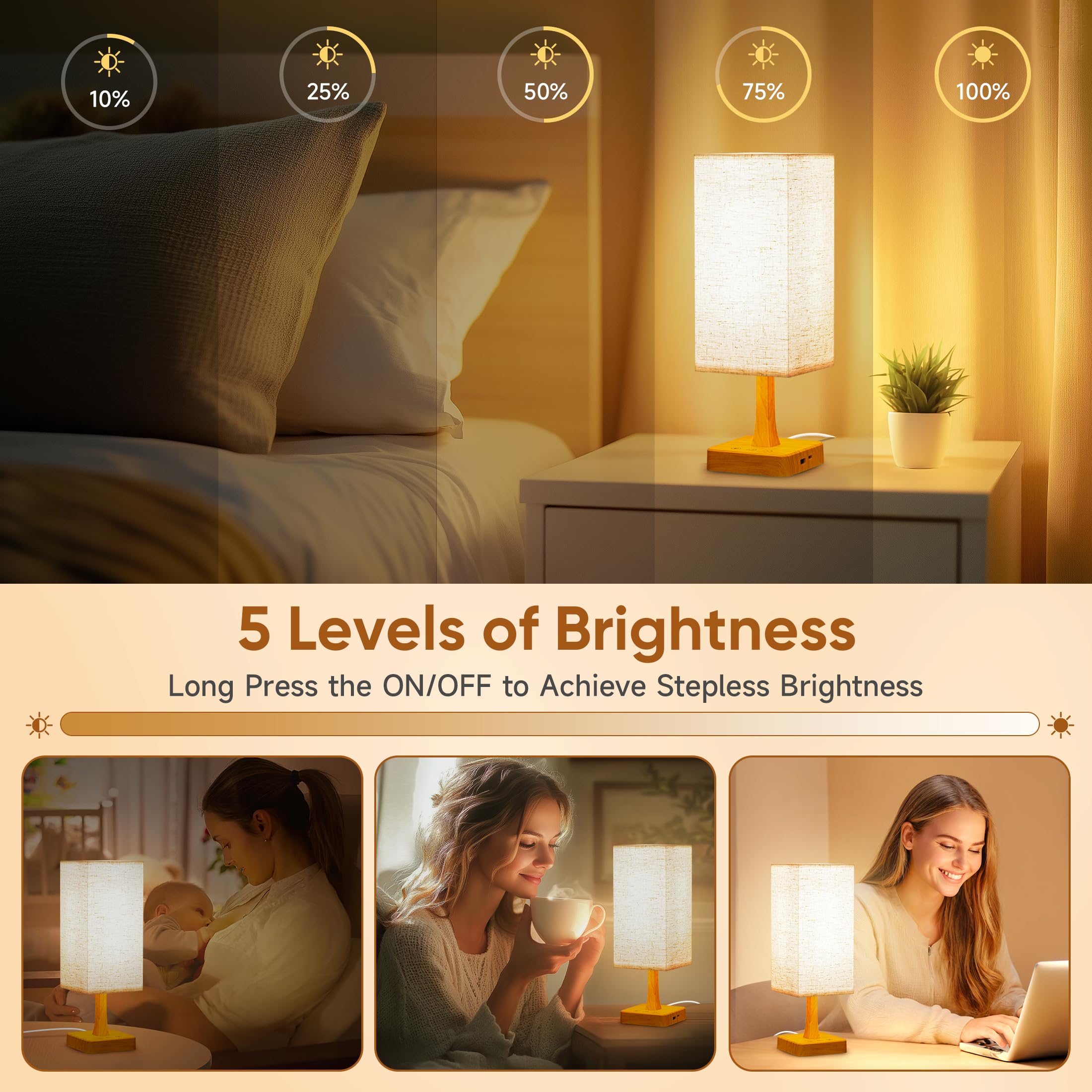 OYADISIIOP lamp design featuring beige shade and wood base for home decor