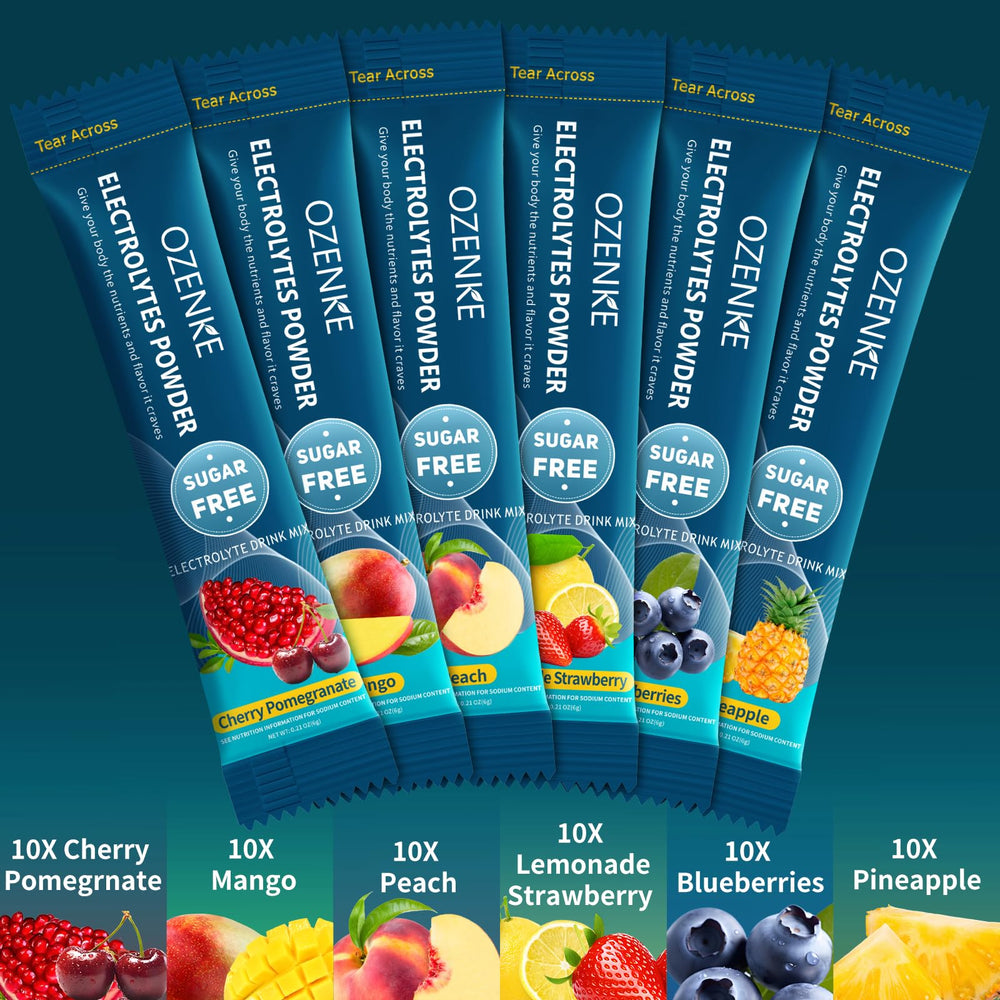 OZENKE cherry-pomegranate flavor image showcases refreshing taste option.