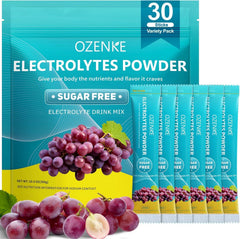 OZENKE Electrolytes Packet grape, front view, ideal for on-the-go hydration