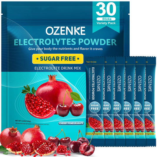 OZENKE electrolytes powder packets packaging for convenient on-the-go hydration