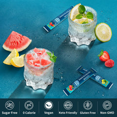 OZENKE lemon-strawberry flavor image ideal for daily hydration.