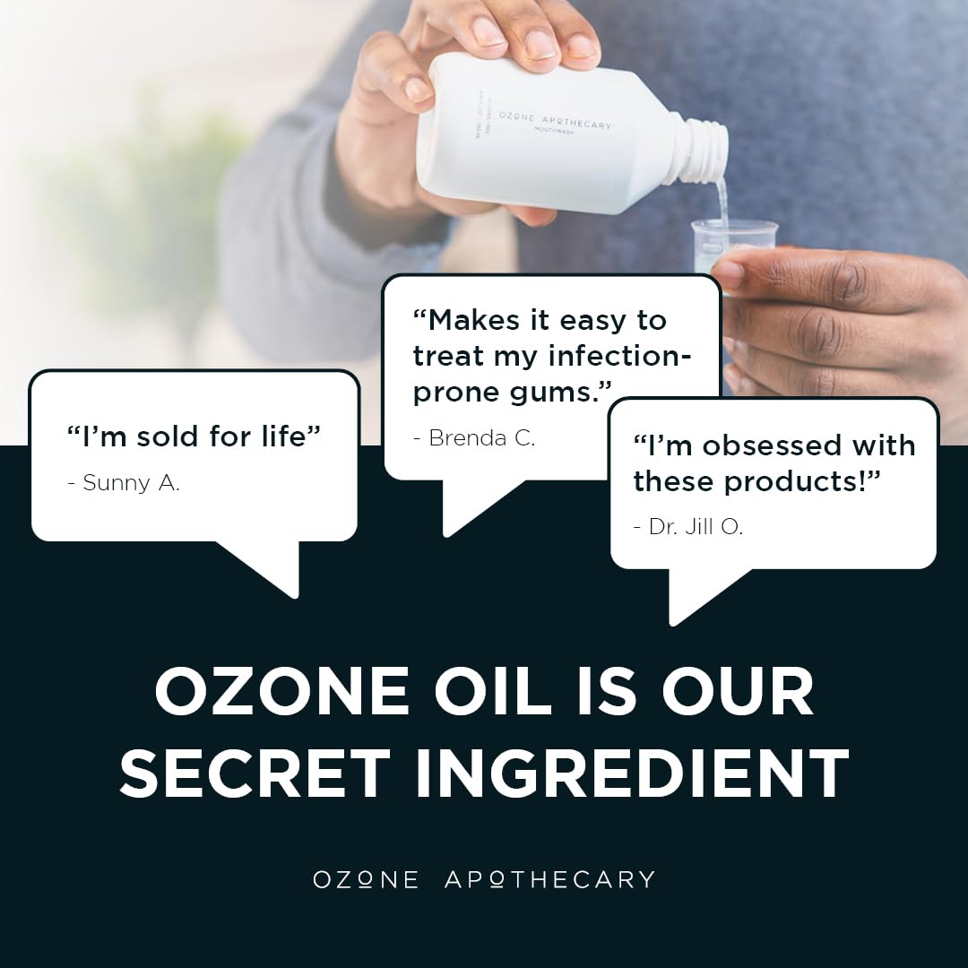 Ozone Apothecary ozonated oil blend closeup highlighting natural cleansing.