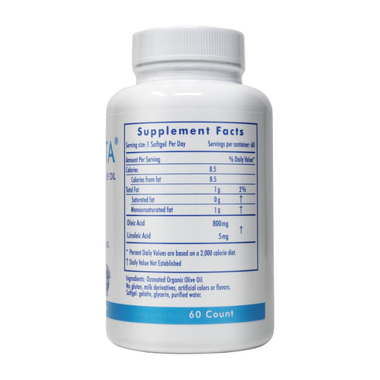 Closeup of OZOVITA 1000mg softgel capsules highlighting potency