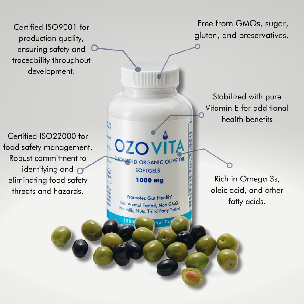 OZOVITA bottle label features immune support messaging and clean formula