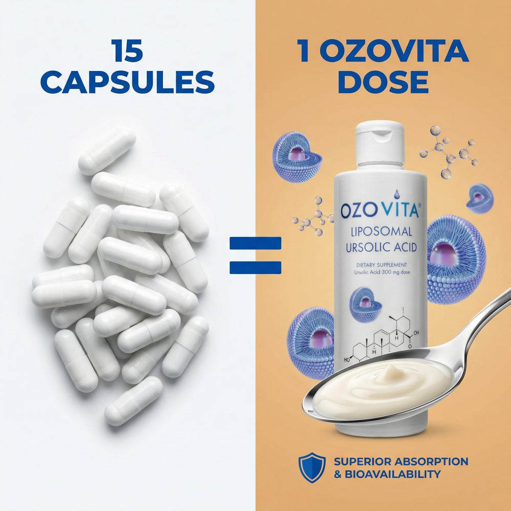 OZOVITA organic vegan formula signals clean, sustainable ingredients.