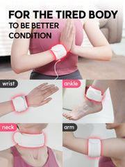 P PEACH TECH Salus on neck delivering focused warmth for relaxation