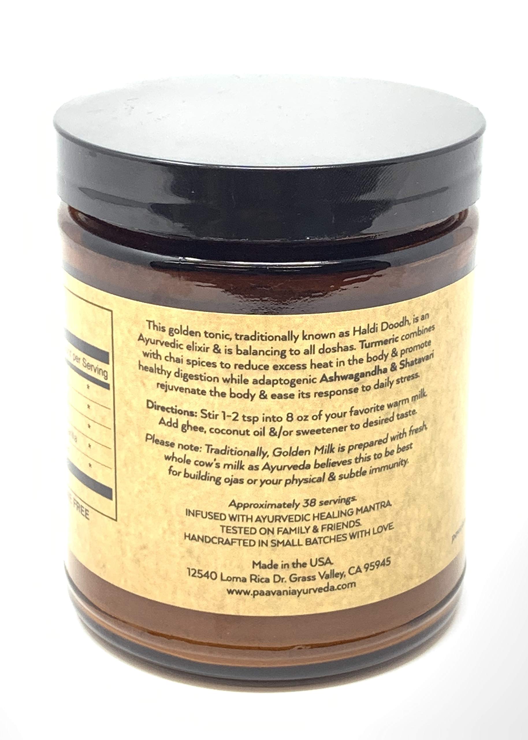 PAAVANI Golden Milk steaming mug invites cozy relaxation.
