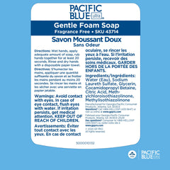Pacific Blue Ultra foam bottle features a green seal for sustainability and waste reduction.