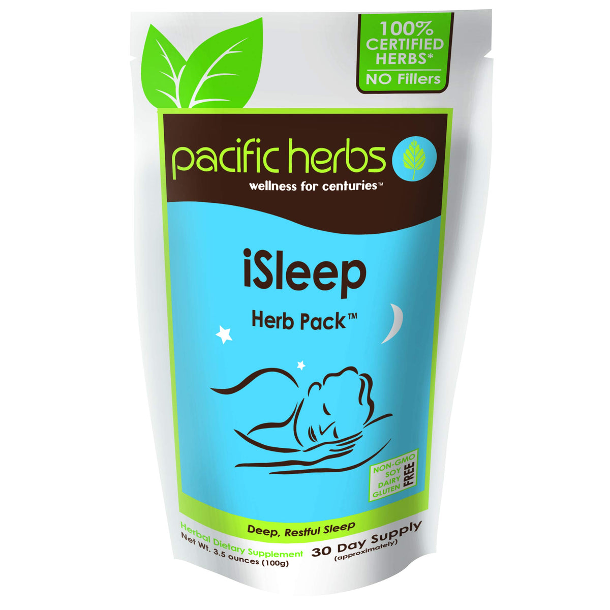 Pacific Herbs iSleep granules in a tea cup offer calm before bed.
